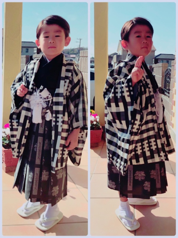 七五三5歳の男の子 ヘアセット 袴のお着付け 木更津市の美容室 美容院 ヘッドスパ Make Let メイクレット